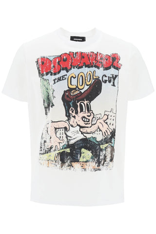 Dsquared2 t-shirt with graphic print S71GD1302 S23009 WHITE