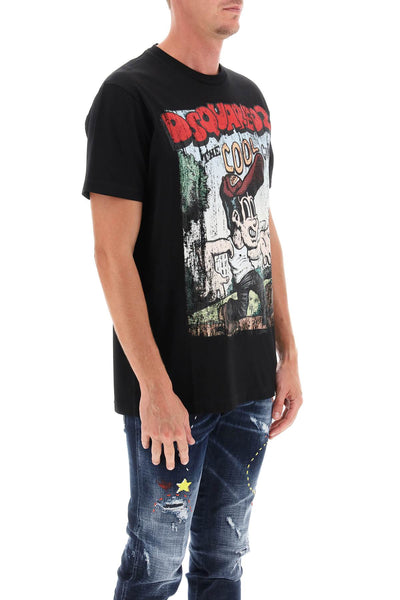 Dsquared2 t-shirt with graphic print S71GD1302 S23009 BLACK