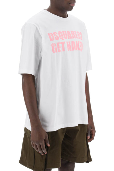 Dsquared2 skater fit printed t-shirt S71GD1399 S23009 WHITE