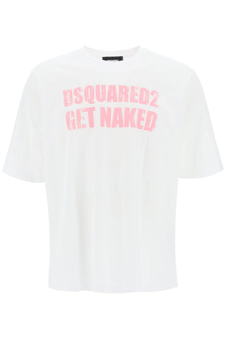 Dsquared2 skater fit printed t-shirt S71GD1399 S23009 WHITE