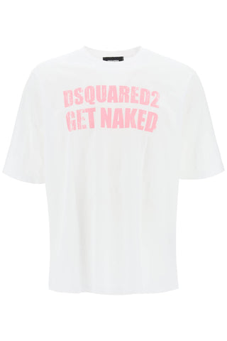 Dsquared2 滑板合身印花 T 卹 S71GD1399 S23009 白色