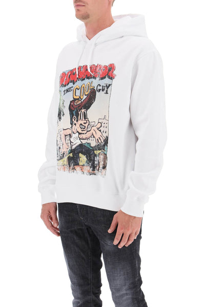 Dsquared2 hoodie with graphic print S71GU0598 S25516 WHITE