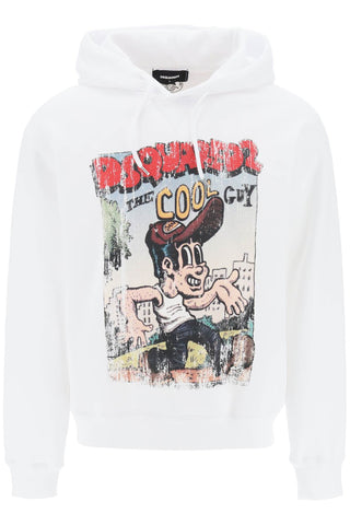 Dsquared2 hoodie with graphic print S71GU0598 S25516 WHITE