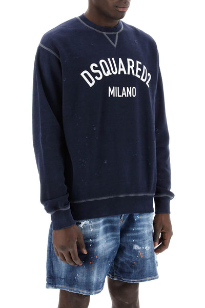 Dsquared2 二手效果酷合運動衫 S71GU0654 S25463 海軍藍