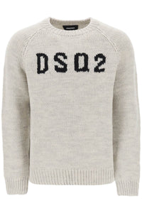 Dsquared2 dsq2 羊毛毛衣 S71HA1237 S18089 自然灰黑色 LOGO