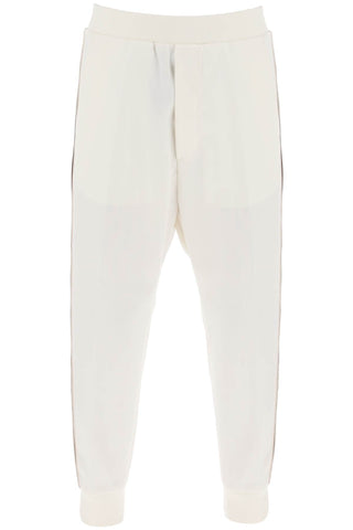 Dsquared2 wool blend tailored jog pants S71KB0579 S76498 OFF WHITE