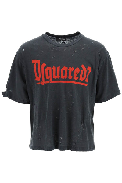 Dsquared2 'd2 goth iron' t-shirt S74GD1127 S22146 ANTHRACITE