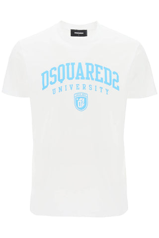 Dsquared2 college print t-shirt S74GD1166 S23009 WHITE