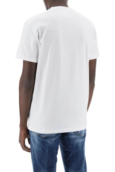Dsquared2 t-shirt cool fit con stampa d2 S74GD1260 S23009 WHITE