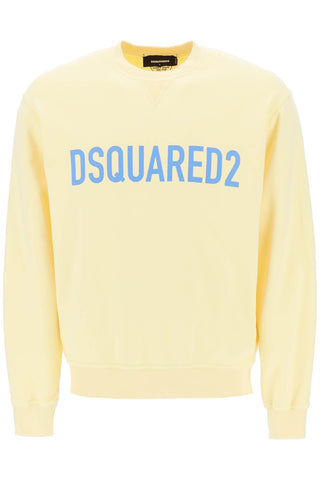 Dsquared2 logo print sweatshirt S74GU0663 S25538 PALE GREEN