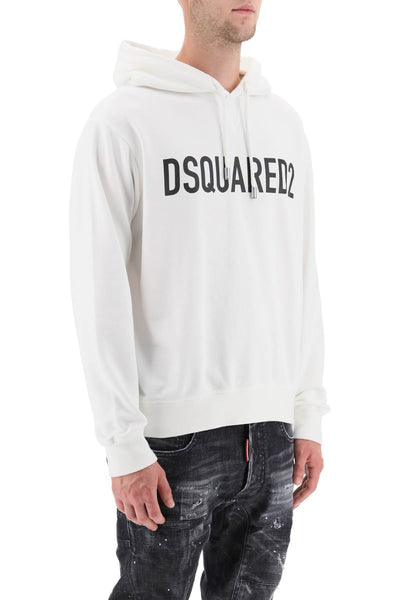 Dsquared2 logo print hoodie S74GU0664 S25538 WHITE