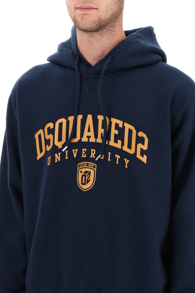 Dsquared2「大學」酷版連帽衫 S74GU0744 S25516 海軍藍