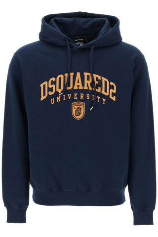 Dsquared2「大學」酷版連帽衫 S74GU0744 S25516 海軍藍