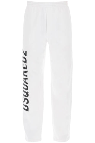 Dsquared2 logo print sweatpants S74KB0737 S25538 WHITE
