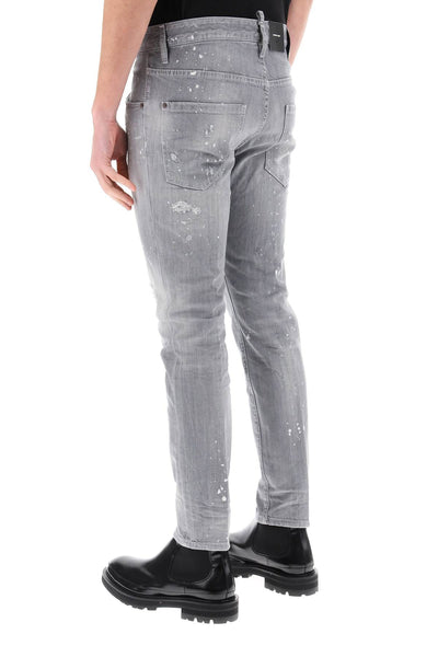 Dsquared2 skater jeans in grey spotted wash S74LB1477 S30260 GREY