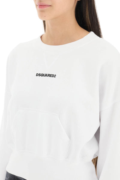 dsquared2裁剪運動衫，帶徽標S75GU0448 S25516白色