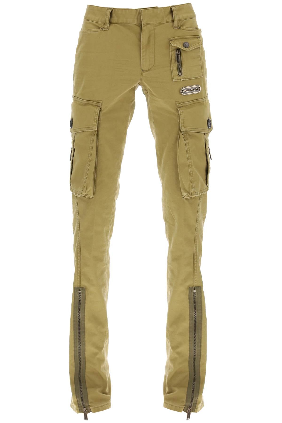 Dsquared2 'flare sexy cargo' pants S75KB0338 S39021 OLIVE GREEN