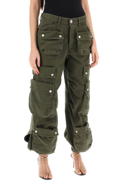 Dsquared2 wide leg cargo pants S75KB0361 S39021 MILITARY GREEN