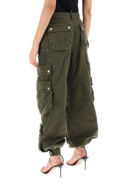 Dsquared2 wide leg cargo pants S75KB0361 S39021 MILITARY GREEN