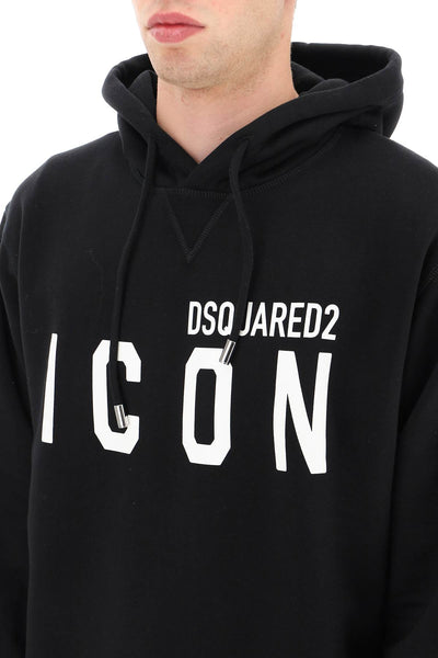 Dsquared2 icon hoodie S79GU0003 S25516 BLACK WHITE