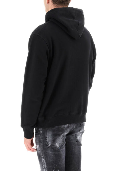 Dsquared2 icon hoodie S79GU0003 S25516 BLACK WHITE