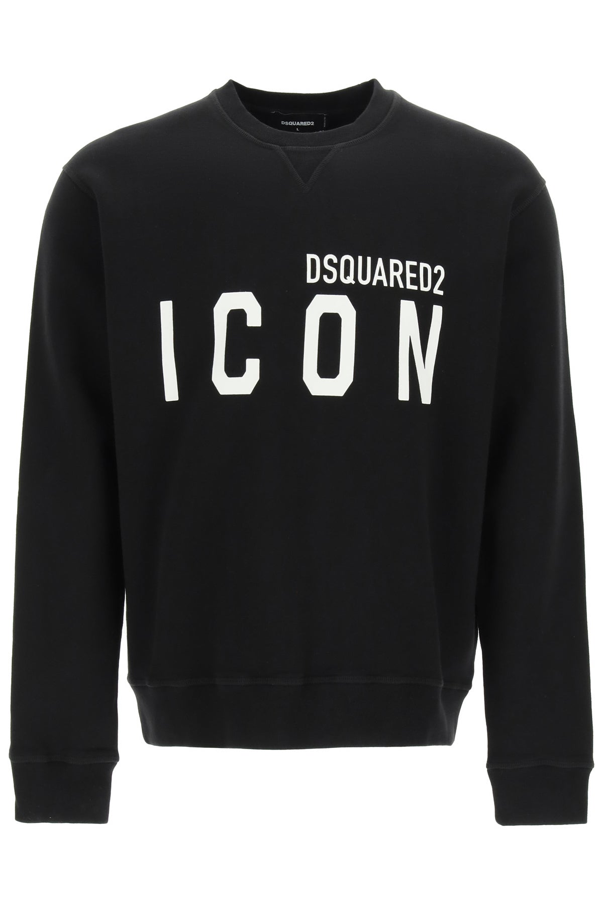 Dsquared2 icon crew-neck sweatshirt S79GU0004 S25516 BLACK WHITE