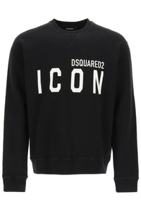 Dsquared2 icon crew-neck sweatshirt S79GU0004 S25516 BLACK WHITE