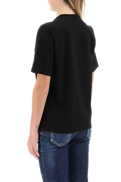 Dsquared2 icon forever easy tee S80GC0056 S23009 BLACK WHITE