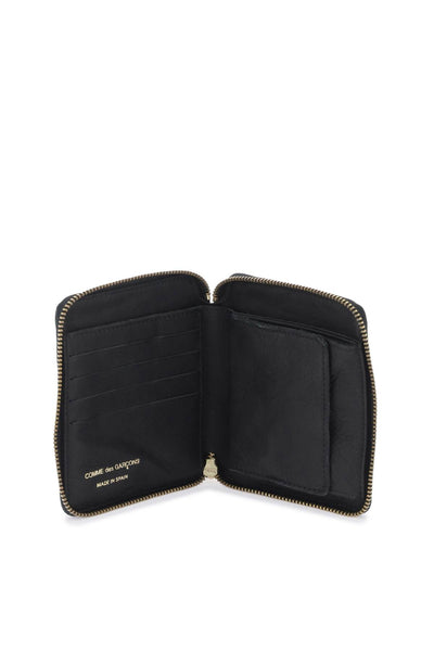 Comme des garcons wallet washed leather zip-around wallet SA2100WW BLACK