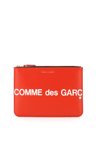 Comme des garcons wallet leather pouch with logo SA5100HL RED