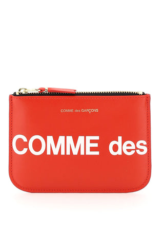 Comme des garcons wallet pouch with huge logo SA8100HL RED