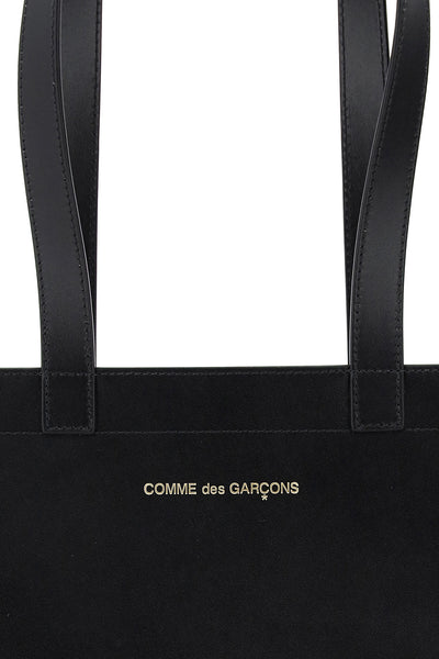 Comme des garcons wallet leather tote bag with logo SA9001HL BLACK