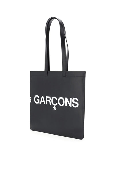Comme des garcons wallet leather tote bag with logo SA9001HL BLACK