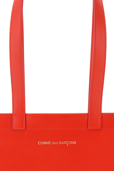 Comme des garcons wallet leather tote bag with logo SA9001HL RED