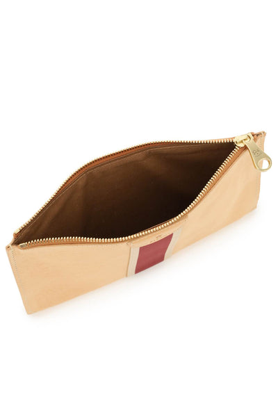 Il bisonte leather pouch with ribbon SCA091 PV0001 NATURALE