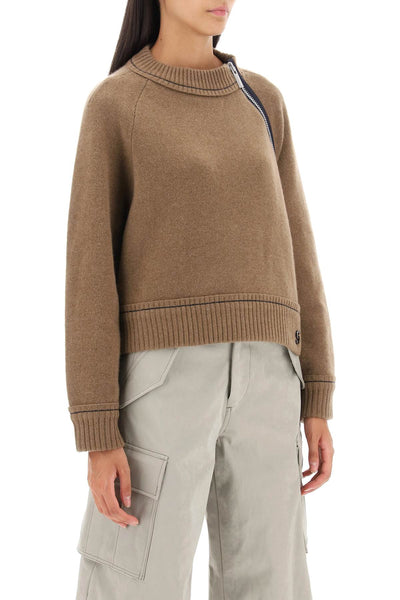 Sacai cashmere cotton sweater SCW 090 BEIGE