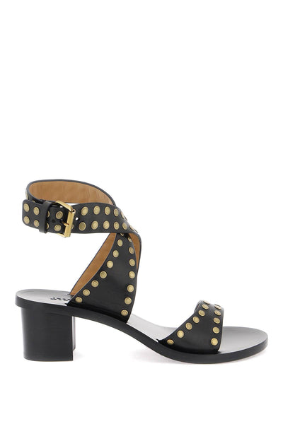 Isabel marant studded jillin sandals SD0099FA B1B04S BLACK GOLD