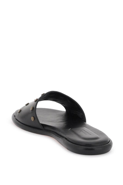 Isabel Marant 皮革 vike 拖鞋 SD0133FA A2B10S 黑色