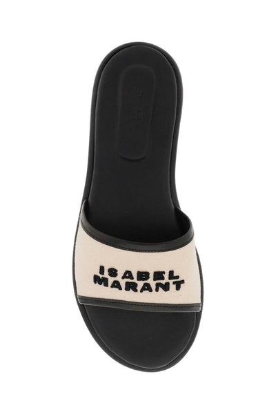 Isabel marant vikee slides SD0133FB A2B11S ECRU BLACK