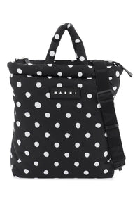 Marni polka-dot print tote bag SHMP0105U1P6263 BLACK