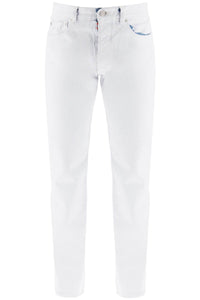 Maison margiela jeans in coated denim SI1LA0002 S30561 WHITE PAINT