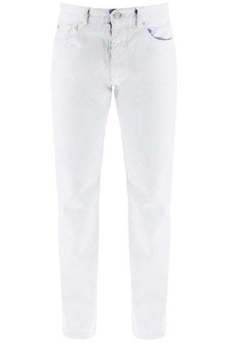 Maison margiela jeans in coated denim SI1LA0002 S30561 WHITE PAINT
