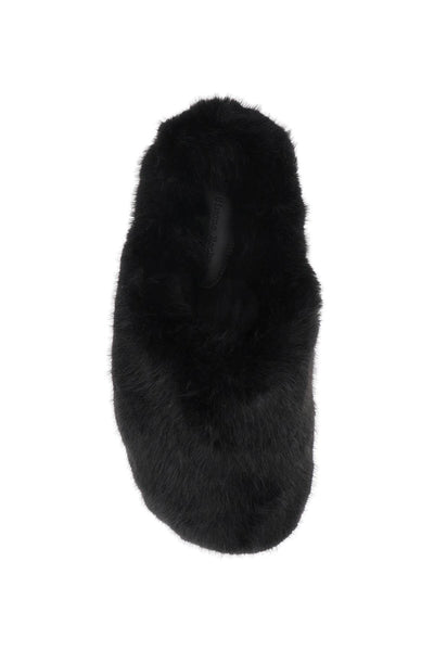 Simone rocha faux fur sabots SLD44B W 0402 BLACK CLEAR