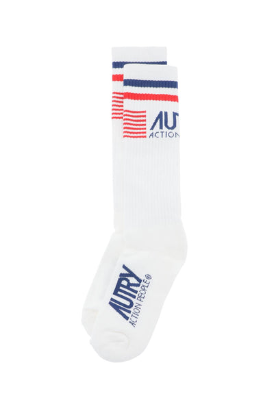 Autry 圖標襪子 SOIU44WB 白色 藍色