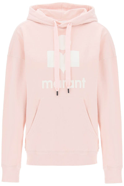 Isabel marant etoile mansel hoodie with flocked logo SW0001FA A1M07E PEARL ROSE ECRU