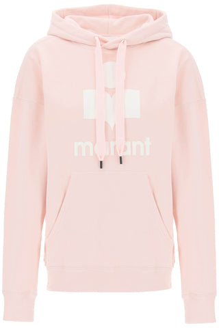 Isabel marant etoile mansel hoodie with flocked logo SW0001FA A1M07E PEARL ROSE ECRU