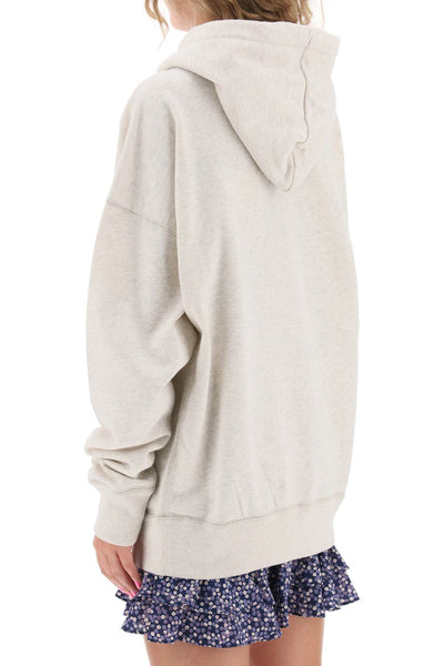 Isabel marant etoile mansel hoodie with flocked logo SW0001FA A1M07E ECRU