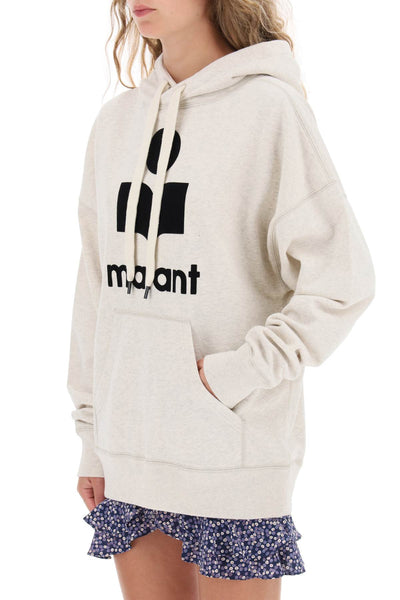 Isabel marant etoile mansel hoodie with flocked logo SW0001FA A1M07E ECRU