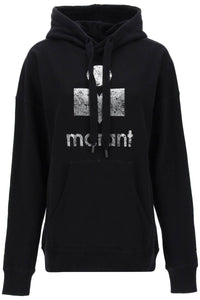 Isabel marant etoile mansel sweatshirt with metallic logo SW0001FA A3M01E BLACK