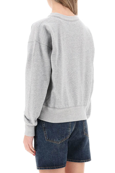 Isabel marant shad sweatshirt with logo embroidery SW0054FA A2M41I GREY